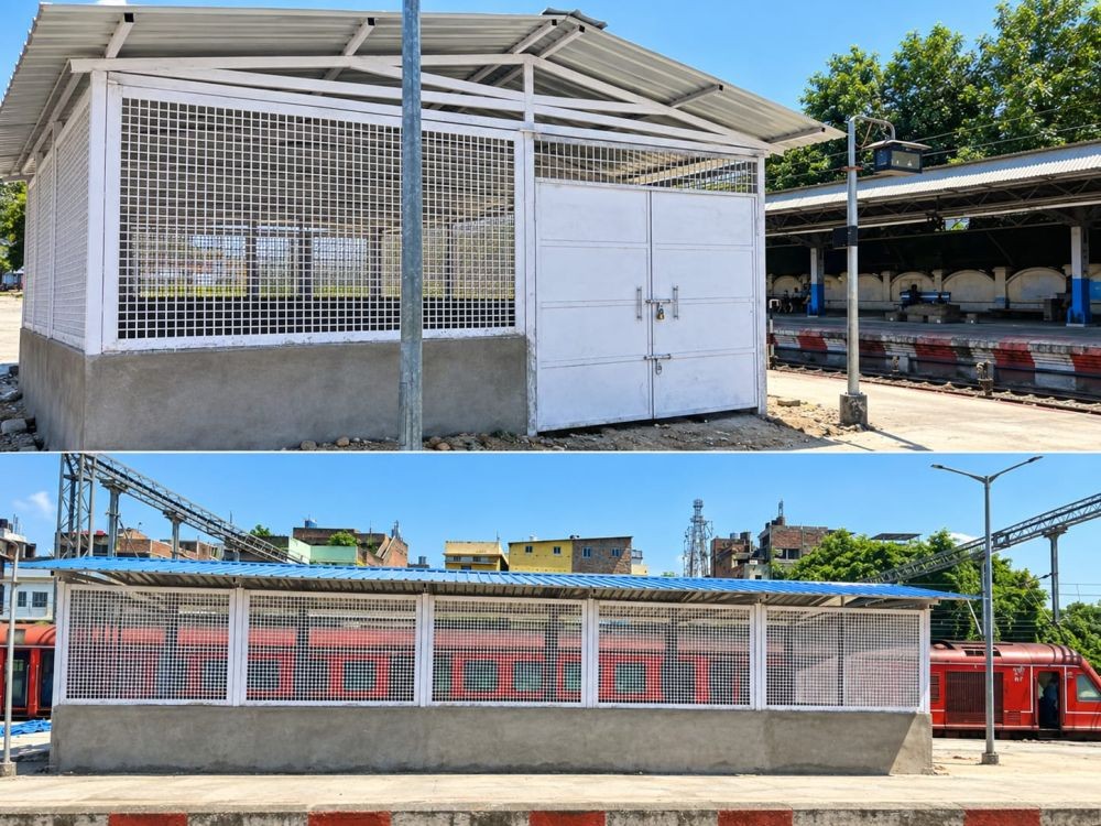 A newly installed modern parcel cage facility by the NFR, designed to ensure secure and organized luggage handling at stations. (Photo Courtesy: NFR)